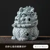 Quemador de Incienso de Cerámica Fortuna-Klingon Creativo Bestia Auspiciosa Tendencia Nacional Arena Verde Sapo Dorado Mascota de Té Adorno Decoración de Escritorio Artesanía