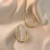 Brincos Circulares Europeus e Americanos Exagerados para Mulheres, Luxo Acessível, High-End, Personalizados, Estilo Retrô de Hong Kong, Ganchos de Aço Inoxidável, Banhados a Ouro