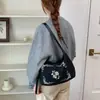 Bolsa de mano retro bordada con flores para mujer, nuevo estilo 2026, uso diario, gran capacidad, bolso de hombro, bolso cruzado