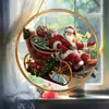 Pingente de apanhador de sol em acrílico, casa, varanda, janela, pátio, atmosfera de feriado de Natal, disco decorativo em acrílico