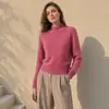 Heying Otoño/Invierno 2026 Camiseta Básica Engrosada de Cachemir Suéter de Lana de Punto de Cuello Medio Alto Suéter de Cachemir para Mujer