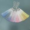 Colgante de borla con degradado de 12 cm, sección teñida, elegante, de seda helada, para colgar en la oreja, con tapeta, colgante, joyería, marcapáginas, adornos