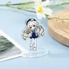 Portaretrato de resina de imitación acrílica, adorno curvo de alta transparencia a doble cara, decoración de escritorio personalizada, mercancía de anime 2D
