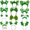 Stock Listo de Fábrica Transfronterizo Amazon Xiyin Temu St. Set de Gafas de Decoración para Fiesta Irlandesa del Día de San Patricio
