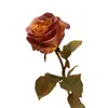 Flores Artificiais de Alta Qualidade, Decoração de Interiores Estilo Europeu, Arranjos Florais para Casamento, Rosas com Borda Queimada, Venda Direta da Fábrica, Rosas Corais