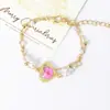 Pulsera de Flores Secas de Resina de Venta Caliente Transfronteriza, Flores Reales, Chapado en Cobre, Oro Real, Conservación del Color, Festival de Sakura de Wuhan, Joyería de Mano Exquisita