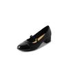 Mary Jane de Piel Vacuna con Bloques de Color Muy Elegante y Versátil Primavera 2024 Tacón Medio Grueso Punta Redonda Delicada Zapatos de Cuero Genuino Completo para Mujer