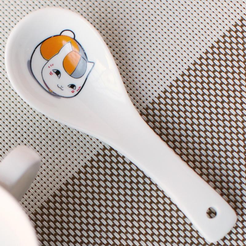 智贝SKU图_2猫老师日式陶瓷餐具陶瓷碗套装带盖泡面碗卡