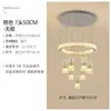 Lustre de Restaurante Moderno Minimalista para Uso Doméstico Três Lâmpadas Mesa de Jantar Sala de Jantar Lâmpada Personalidade Criativa Luxo Leve Círculo Cristal Sala de Estar Lâmpada