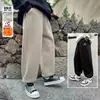 Liquidación Invierno Ropa Infantil Niños Pantalones Deportivos Gruesos Forrados de Polar Casuales para Niños Mayores, Pantalones Integrados de Polar, Lana de Alpaca Algodón