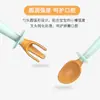 ¡Guau! Set de Cubiertos Flexibles para Suplemento Alimenticio Infantil, Tenedor y Cuchara de Cohete Hechos en Fábrica para Autoalimentación Infantil, Tenedor y Cuchara Giratorios para Bebés