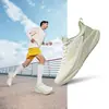 Hongxing Erke Mingou 3 Tênis de Corrida Pretos Primavera Novo Tênis Esportivo para Jovens Tênis de Corrida Leve com Sola Macia Sapatos Masculinos