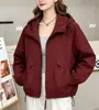 2026 Nueva Moda de Primavera y Otoño para Mujer, Chaqueta Corta con Capucha, Transpirable, Versátil, Moda para Pareja, Ajuste Delgado, Abrigo, Top, Tendencia