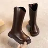 Botas Largas para Niña 2026 Otoño/Invierno Forradas de Borrego Moda Estilo Coreano Elegantes Cómodas Botas de Moda de Princesa Botas Individuales de Moda