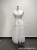 Miyake Miyake Moda Transfronteriza Europea y Americana Tallas Grandes para Mujer Otoño Nuevo Vestido Delgado con Aberturas de Encaje Africano