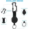 Mosquetão gancho tipo D multifuncional em aço inoxidável abridor de garrafa fivela de fácil puxar chaveiro retrátil de alta elasticidade fácil puxar