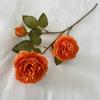 Flor de Seda de Peonía Simulada de 3 Cabezas Estilo Europeo Boda Decoración del Hogar Flor Falsa Arreglo para Arco de Boda Flor de Peonía Simulada