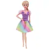Venda Quente Transfronteiriça Nova Boneca Barbie de 11,5 polegadas Boneca de 30cm Vestido de Fantasia Vestido de Princesa Roxo Saia Pequena Perfumada