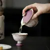 Cuenco de Cerámica Rojo de Arcilla Pintado a Mano de Zorro de Nueve Colas con Tapa, Estilo Dinastía Tang y Song, Juego de Té Kung Fu, Taza de Té para el Hogar, Cuenco con Tapa Estilo Antiguo