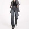 Jeans holgados de pierna recta para mujer, primavera, otoño, invierno 2025 nuevo modelo, de cintura alta, adelgazantes, pantalones de pierna recta para personas menudas