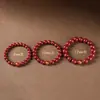 Pulsera de Arena Dorada Púrpura de Cinabrio Crudo Natural con Alto Contenido de Piedra Cruda, Pulsera de las Doce Deidades Guardianas del Zodiaco, Venta al por Mayor de Cuentas de la Fortuna