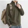 Nova coleção outono/inverno 2026: Top masculino de manga longa e meio zíper, com estilo descontraído, moderno e minimalista, perfeito para uso versátil e casual.