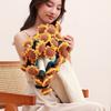 Manta Popular de Producto Terminado con Gran Ramo de Girasoles Tejida a Mano Regalo para el Examen de Ingreso a la Preparatoria y Graduación Universitaria