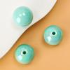 Cuentas Redondas de Acrílico con Recubrimiento UV de Alta Calidad Galvanizadas Iridiscentes Color Macaron Crema Accesorios para Cadena de Teléfono DIY Materiales para Cuentas