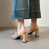 Sandalias de Verano 2026 Estilo Nuevo Cuadradas de Tacón Alto Grueso Elegantes Versátiles Sexy Maduras con Punta Abierta para Mujer