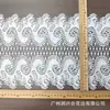 Encaje de Bordado de Malla Blanca de 25 cm Accesorios Hechos a Mano de Alta Calidad para Bricolaje Dobladillo de Vestido de Novia Ropa Lolita