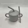 Com alça binaural tipo pétala aberta copo de silicone para lanches caixa de lanches para bebê copo criativo para beber pronta entrega
