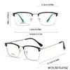 Nuevas gafas ópticas con media montura en la ceja, elegante estilo de negocios para hombre, monturas de gafas de moda con lentes graduados, al por mayor