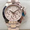 Reloj para Hombre Rolex Daytona Serie 40mm Multifuncional Cronógrafo Incrustado de Diamantes Mecánico Totalmente Automático Aliexpress