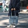 Nueva Bolsa Cruzada de Mezclilla Lavada Casual Estilo Japonés para Mujer, Bolso de Hombro de Gran Capacidad a la Moda, Mochila Trendy para Estudiantes