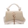 Verano 2025 Nuevo Casual Moderno Retro Cadena Hombro Cruzado Bolso Cuadrado Pequeño Simple Letra Moda Bolso de Mujer