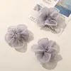 Caro con malla súper de hada perla de imitación envolviendo flor de cinco pétalos accesorios para el cabello hechos a mano DIY ramillete accesorios para la ropa