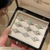 Anillo de plata s925 con incrustaciones de jade azul de agua natural, material peligroso, al por mayor de fábrica, pequeño, dulce, diseño pequeño y fresco de verano