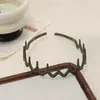 Tiara Dentada Antiderrapante Fosca Colorida de Plástico Estilo Coreano Simples para Cabelo Quebrado de Menina Prende Cabelo Lavar Rosto Acessórios de Cabelo Adorno de Cabeça