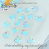 6mm V Corazón Corazón de Melocotón Celebridad de Internet Populares Planos Fondo Plano Forma Especial Diamante Uñas Joyería Diamante Decoración Cristal de Vidrio Usable Uñas Diamante