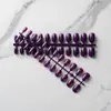 Nuevos Parches para Uñas 24 Piezas Color Puro Brillantes Ovalados Cortos Parches de Manicura Removibles Parches de Uñas Terminados Usables Parches de Uñas Postizas