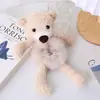 Laço de Cabelo Feminino Simples Elegante Cabeça de Urso Tendão de Borracha Popular Cyber Rabo de Cavalo Cobertura de Couro Laço de Cabelo de Pelúcia Urso Fofo de Desenho Abraço de Urso