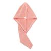 Gorro de ducha de doble capa, grueso, suave, absorbente y de secado rápido, de coral, para mujer, con bolsa para secar el cabello, toalla para el cabello