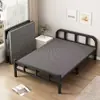 Cama plegable, cama sencilla, cama portátil de acompañante, cama para siesta en la oficina, cama individual económica para viviendas de alquiler, cama sencilla estilo militar