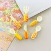 Mini tamanho pequeno Garfo Colher Hashi para Brincar com Comida Acessórios de Resina DIY Arte de Unha Infantil Capa de Celular Decoração de Cordão de Cabeça Pasta