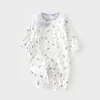 Macacão de Bebê para Menina, Roupão de Algodão Puro Sem Costuras para Recém-Nascido para Bebê Masculino e Feminino, Roupas para Bebês e Crianças Pequenas, Macacão para Rastejar