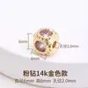 Contas de Roda de Alta Qualidade, Contas Espaçadoras Banhadas a Platina, Pulseira de Contas Feita à Mão com Acessórios de Zircônia, Materiais DIY