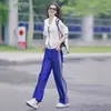 Conjunto de Moda da Internet para Mulheres Verão 2025 Nova Moda Estilo Ocidental Redutor de Idade Cardigã de Manga Blusa Conjunto de Duas Peças