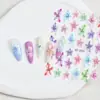 Adesivos de Arte para Unhas Flor de Frangipani de Verão Flor de Ilha em Relevo 5D Flor de Lírio Tridimensional Adesivos de Unha DIY Usáveis