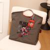 HINEZHA Moda de celebridad de Internet bordado de tendencia bolsa de compras de nailon transfronteriza casual para todo combinar bandolera para ir al trabajo