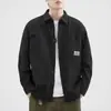 Jaqueta camisa workwear estilo americano para homens, novo modelo outono e inverno 2026, camisa casual de manga longa retro japonesa de caimento solto